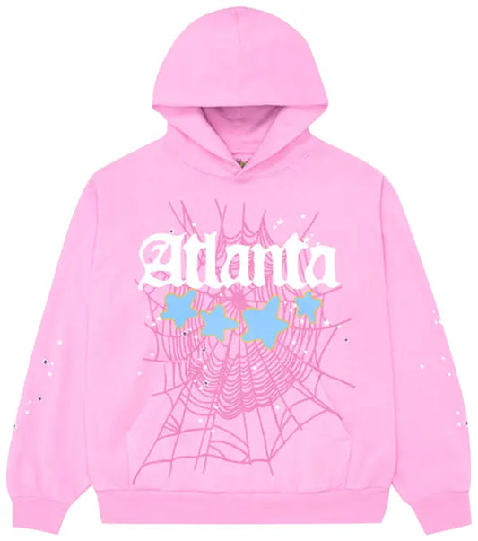 Sp5der Atlanta Hoodie Pink